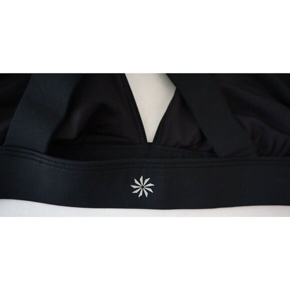 Athleta Women's Sz Small Black Riptide Bikini Top, Best For D-DD Cups - Picture 3 of 7